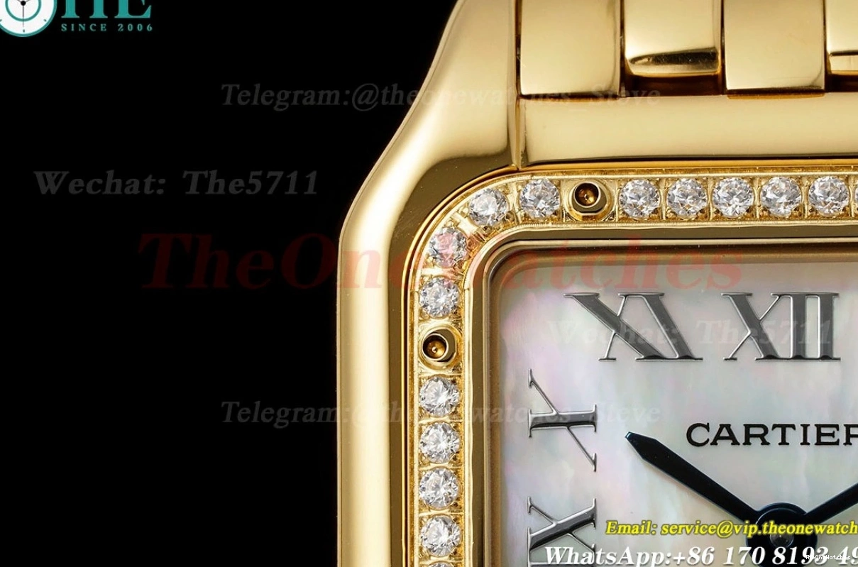 Ladies Dial Secrete Panthere YG YG AF Dia Mop Quartz 27mm De 0426